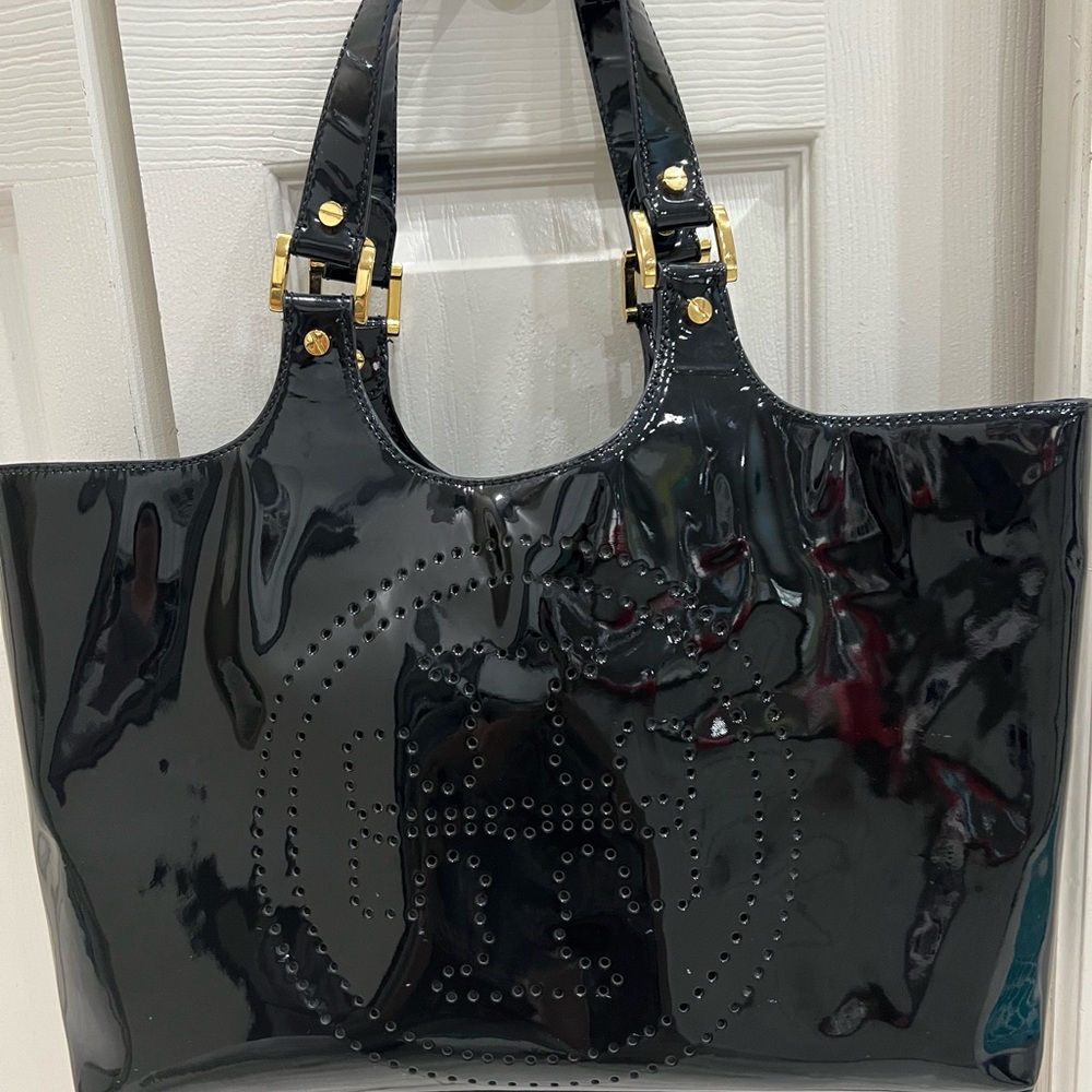 Tory Burch Bombe Patent Leather Tote